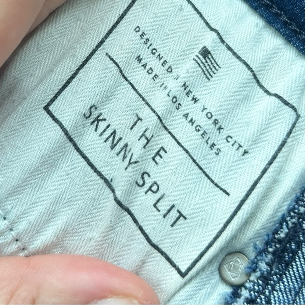 AYR The Skinny Split High Rise w/ Split Hem size 26 Dark Wash Distressed - Picture 12 of 14